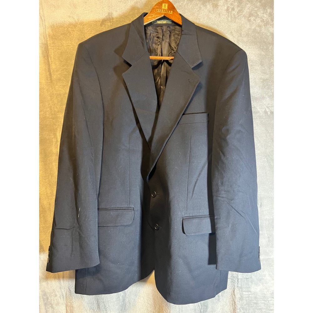 Thomas Churchill Wool Blazer Mens 46R Black Pure Virgin Wool‎ Canada Made